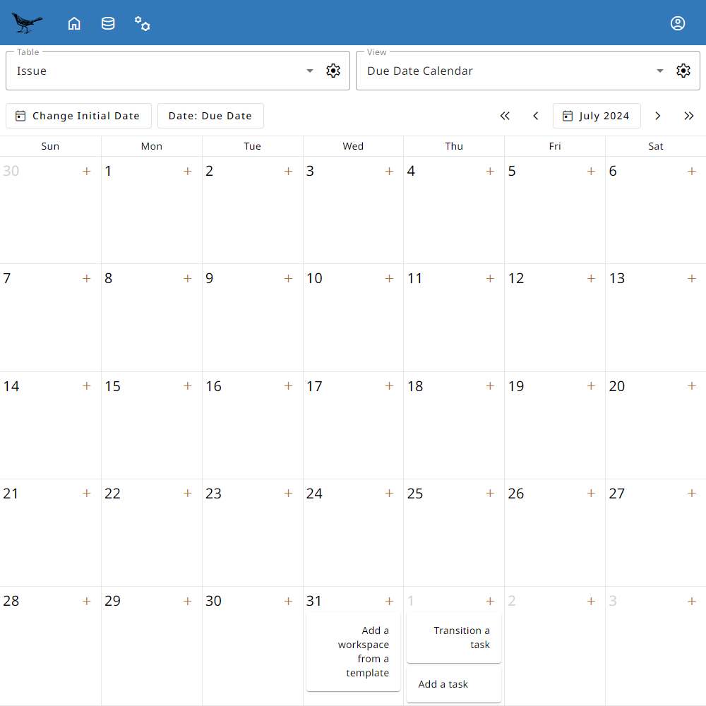 Calendar View Example