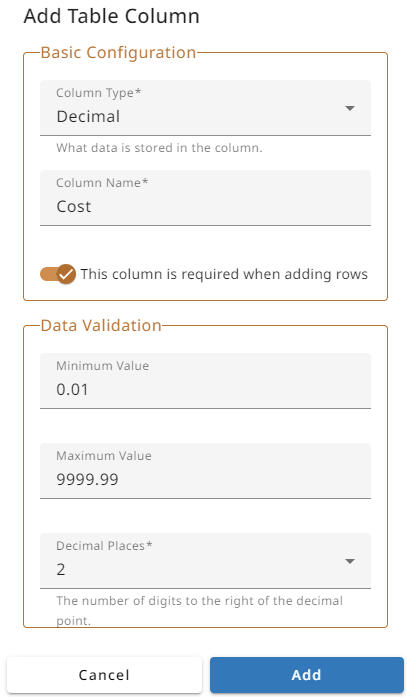 Decimal Validation Example Example